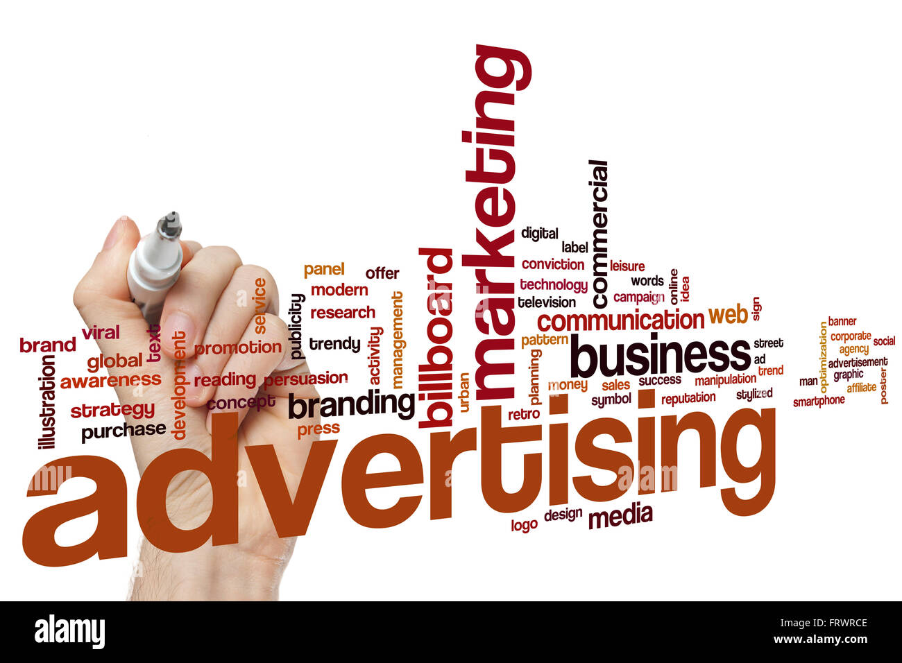 Advertising word cloud concept Stock Photo