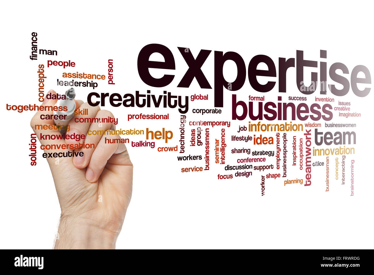 Expertise word cloud concept Stock Photo