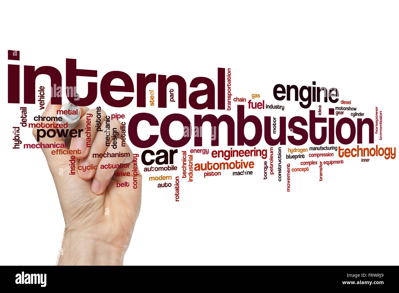 Internal combustion word cloud concept Stock Photo