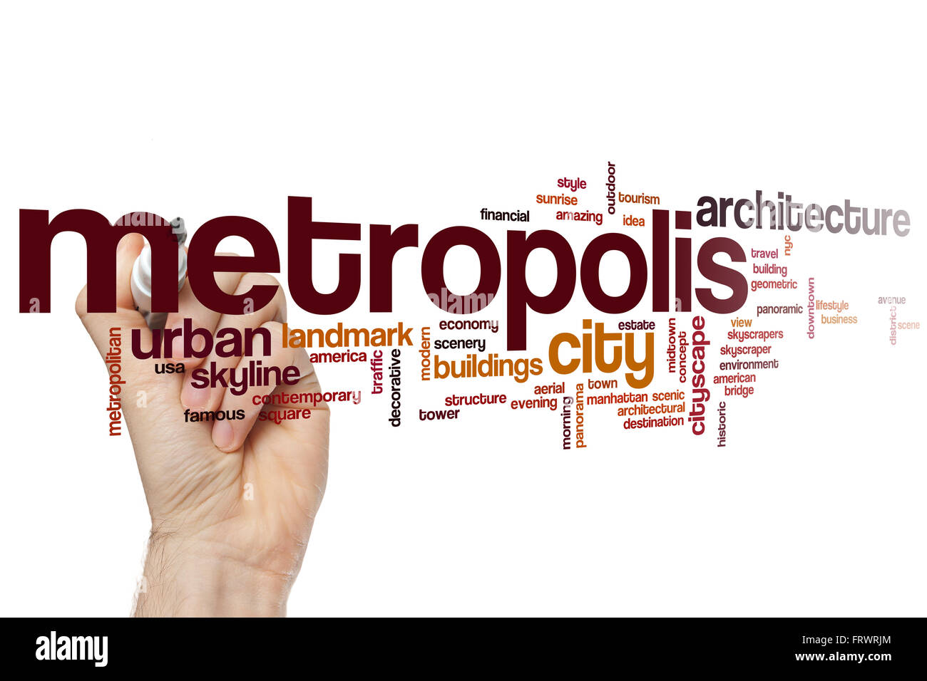 Metropolis word cloud concept Stock Photo Alamy
