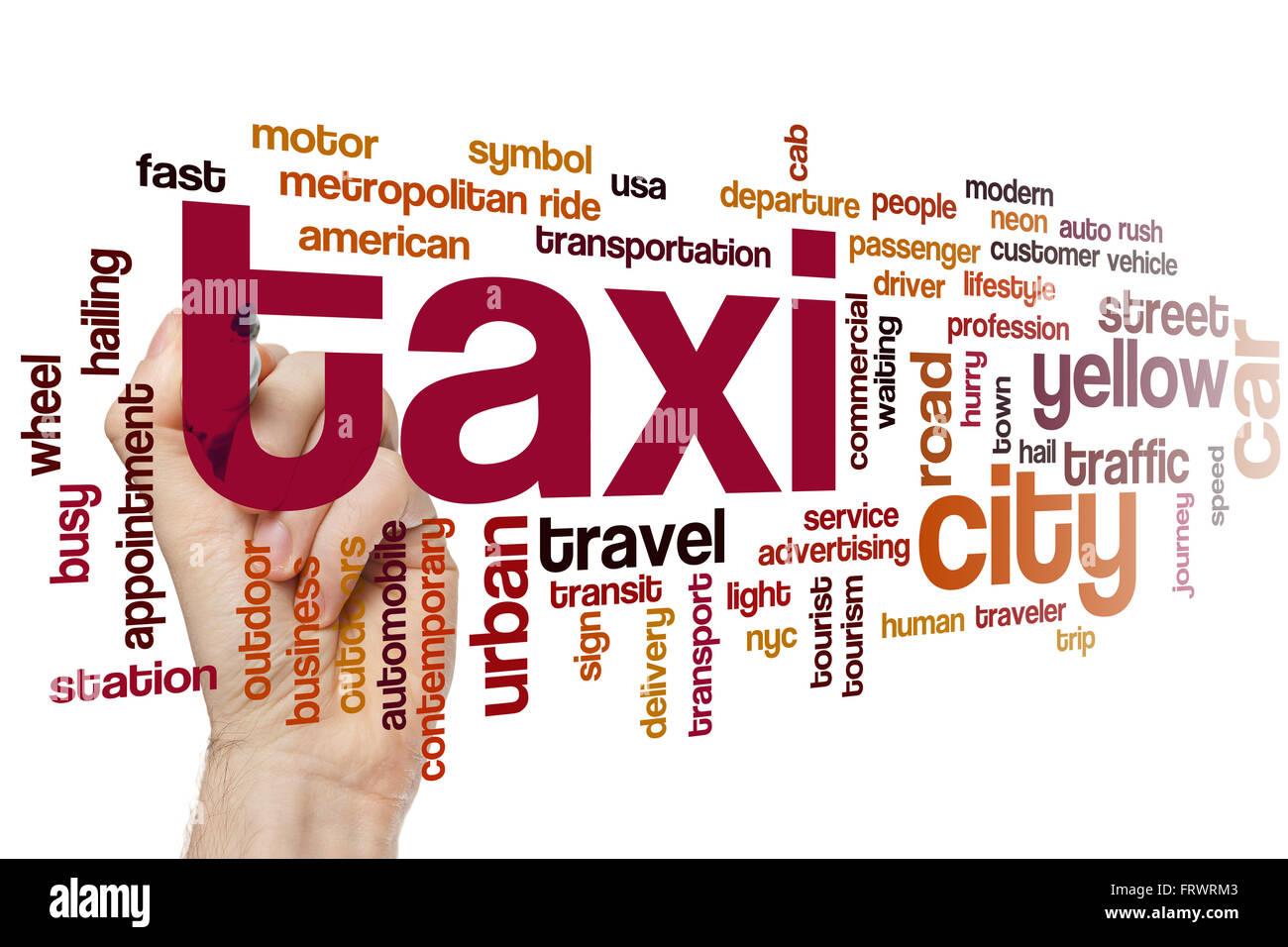 Taxi word cloud concept Stock Photo Alamy