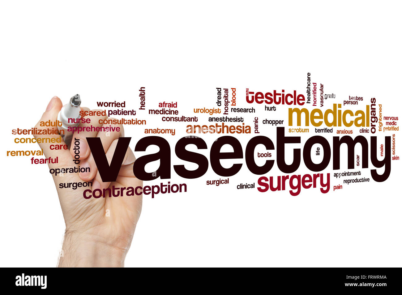 Vasectomy word cloud concept Stock Photo Alamy