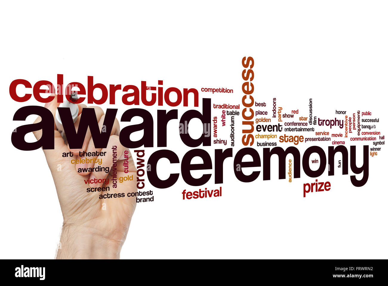 Award ceremony word cloud concept Stock Photo Alamy