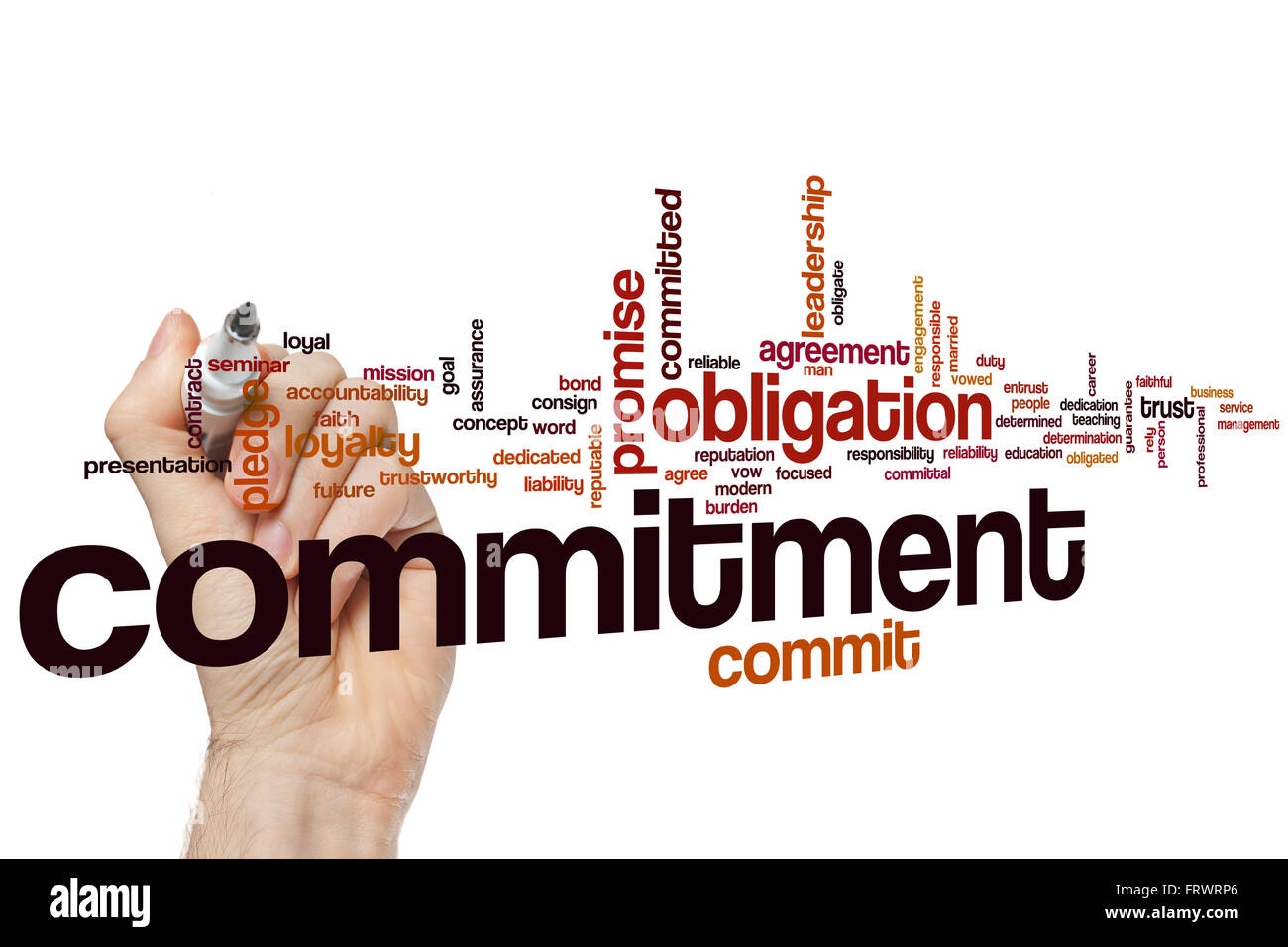 Commitment word cloud concept Stock Photo