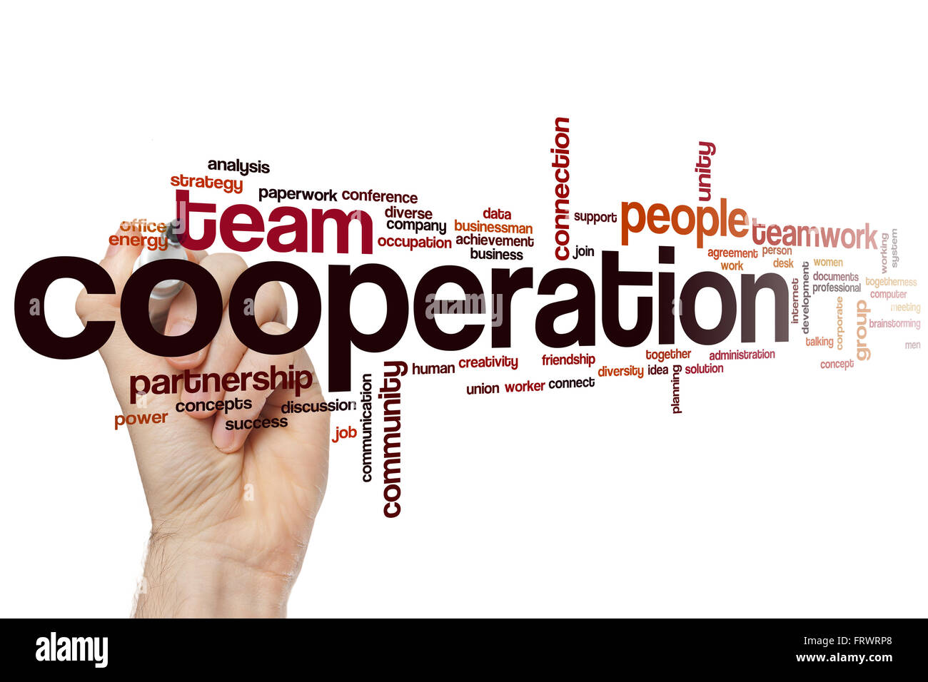 Cooperation word cloud concept Stock Photo Alamy