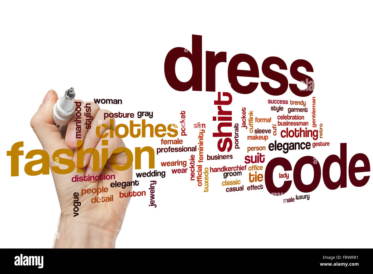 Dress code word cloud concept Stock Photo