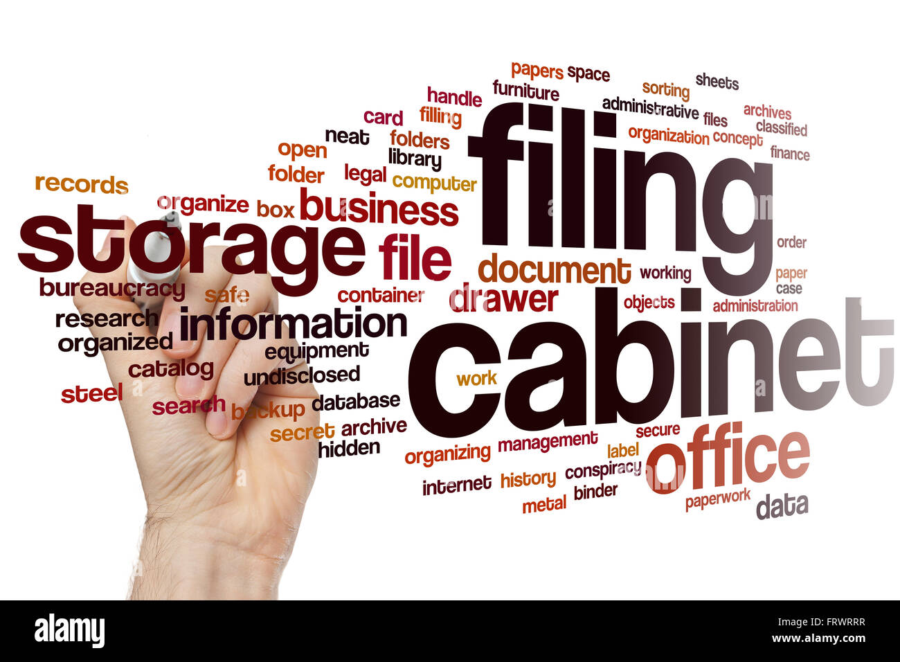 Filing word cloud concept Stock Photo Alamy