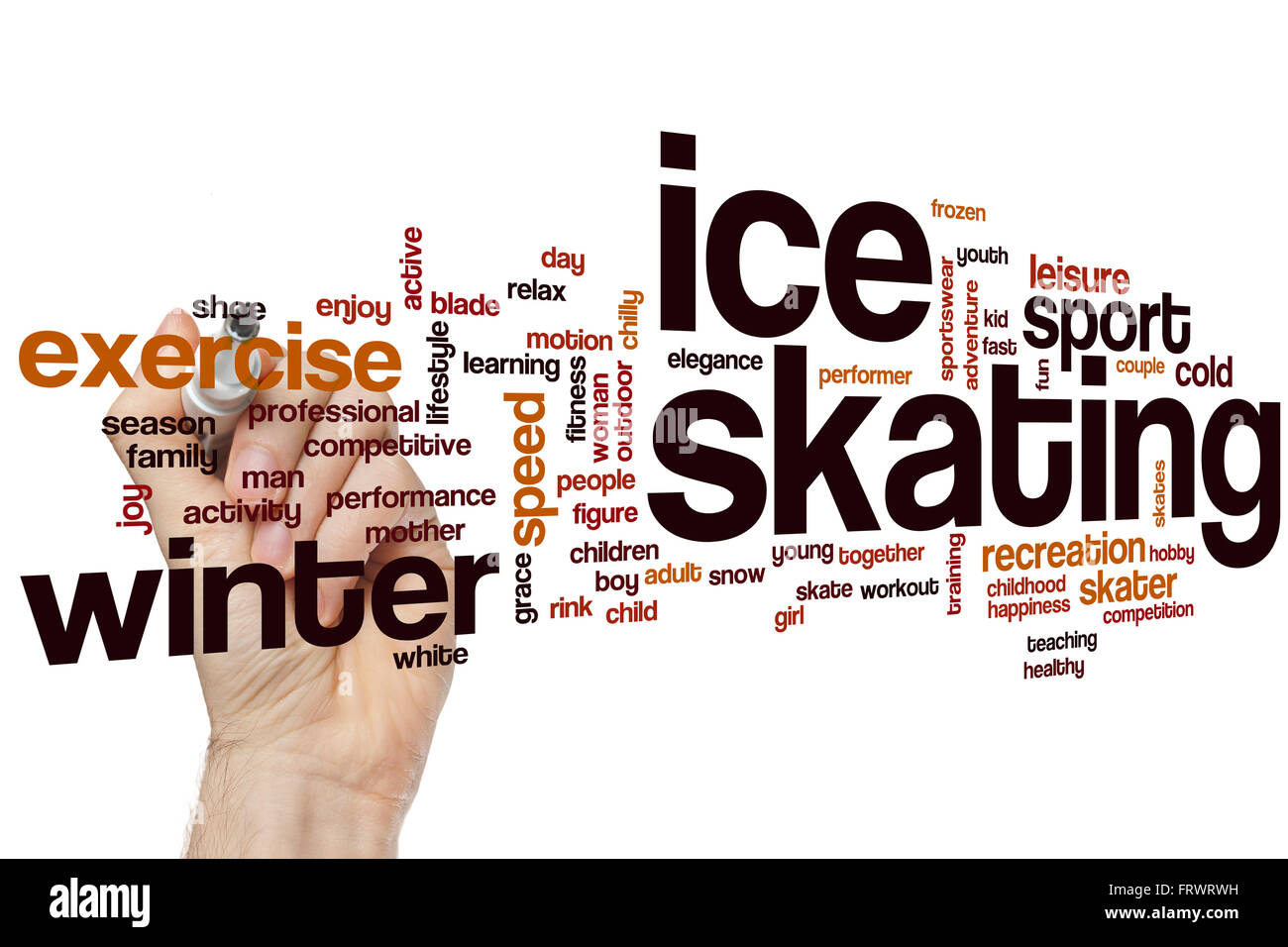 Ice skating word cloud concept Stock Photo Alamy