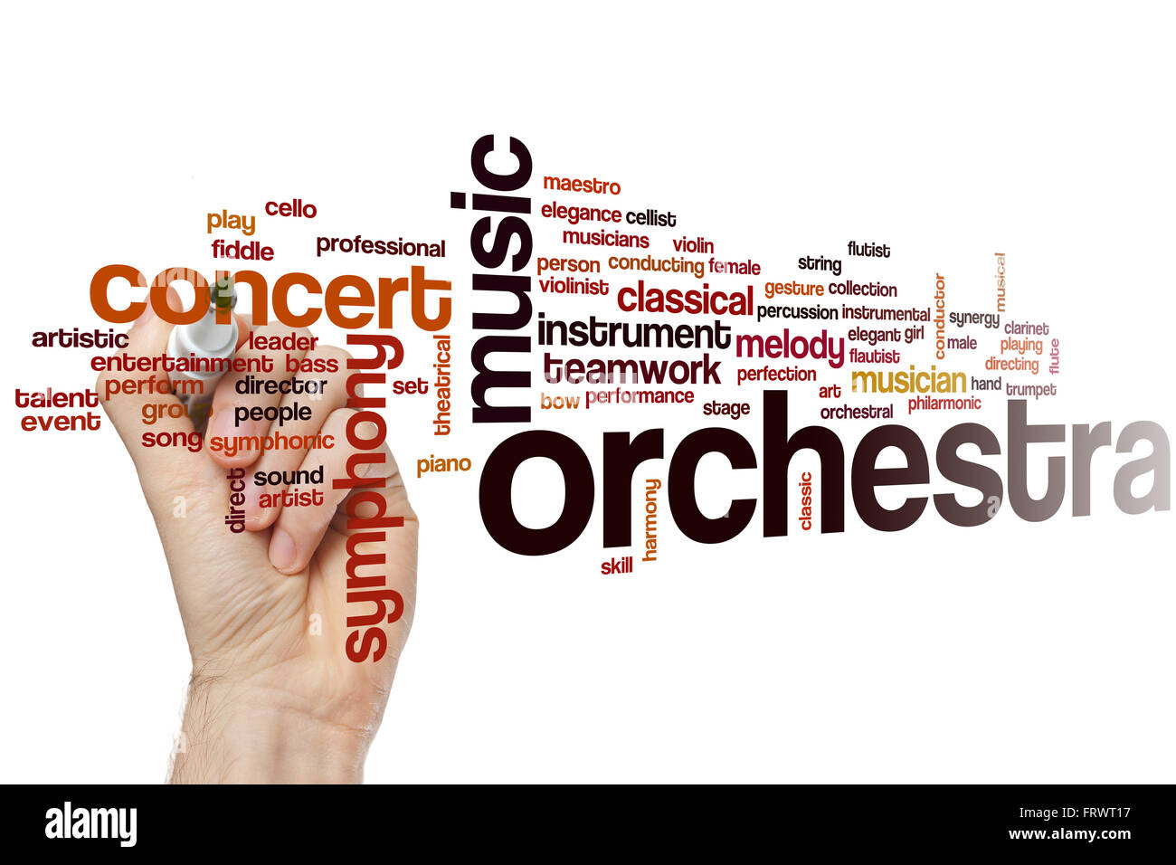 Orchestra word cloud concept Stock Photo Alamy