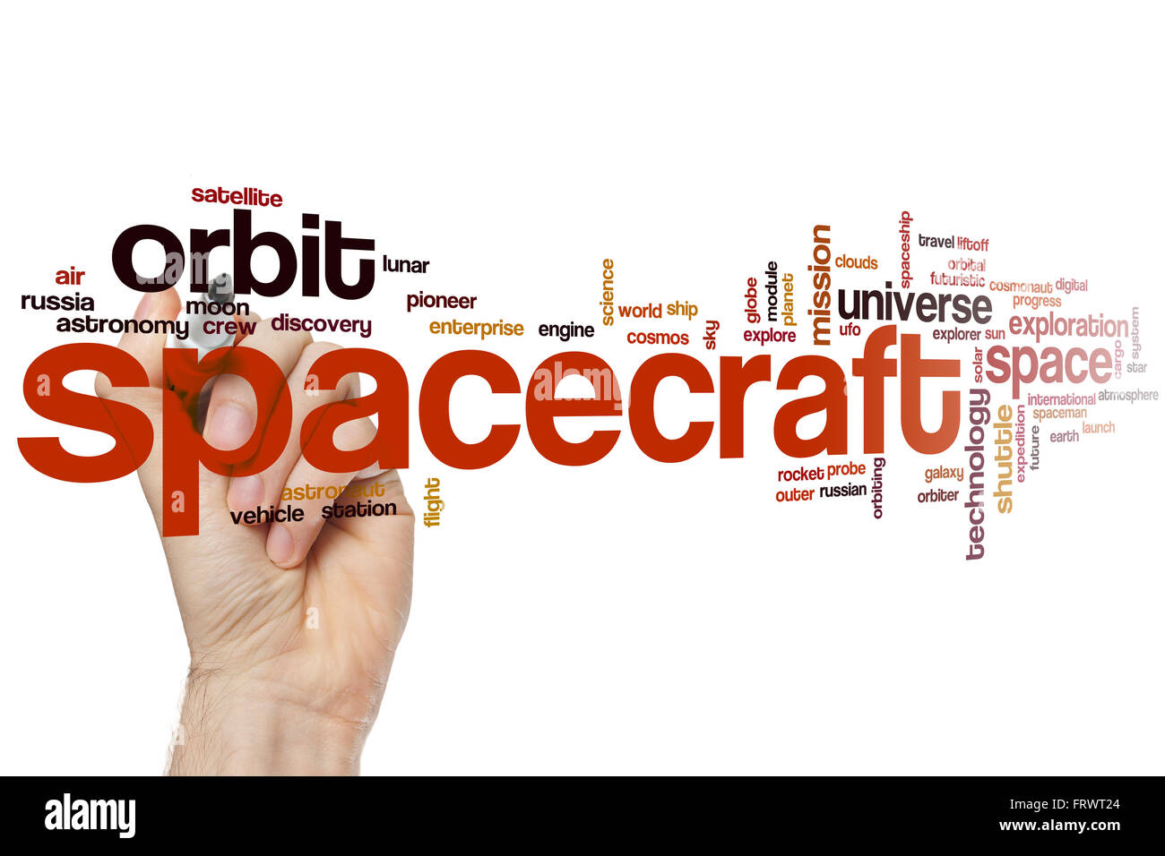 Spacecraft word cloud concept Stock Photo Alamy