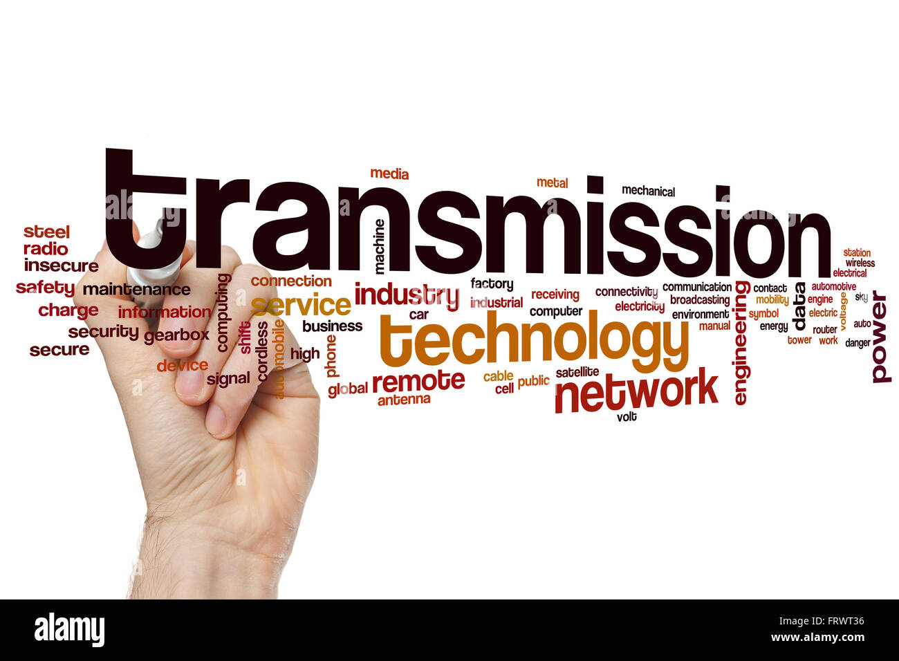 Transmission word cloud concept Stock Photo Alamy