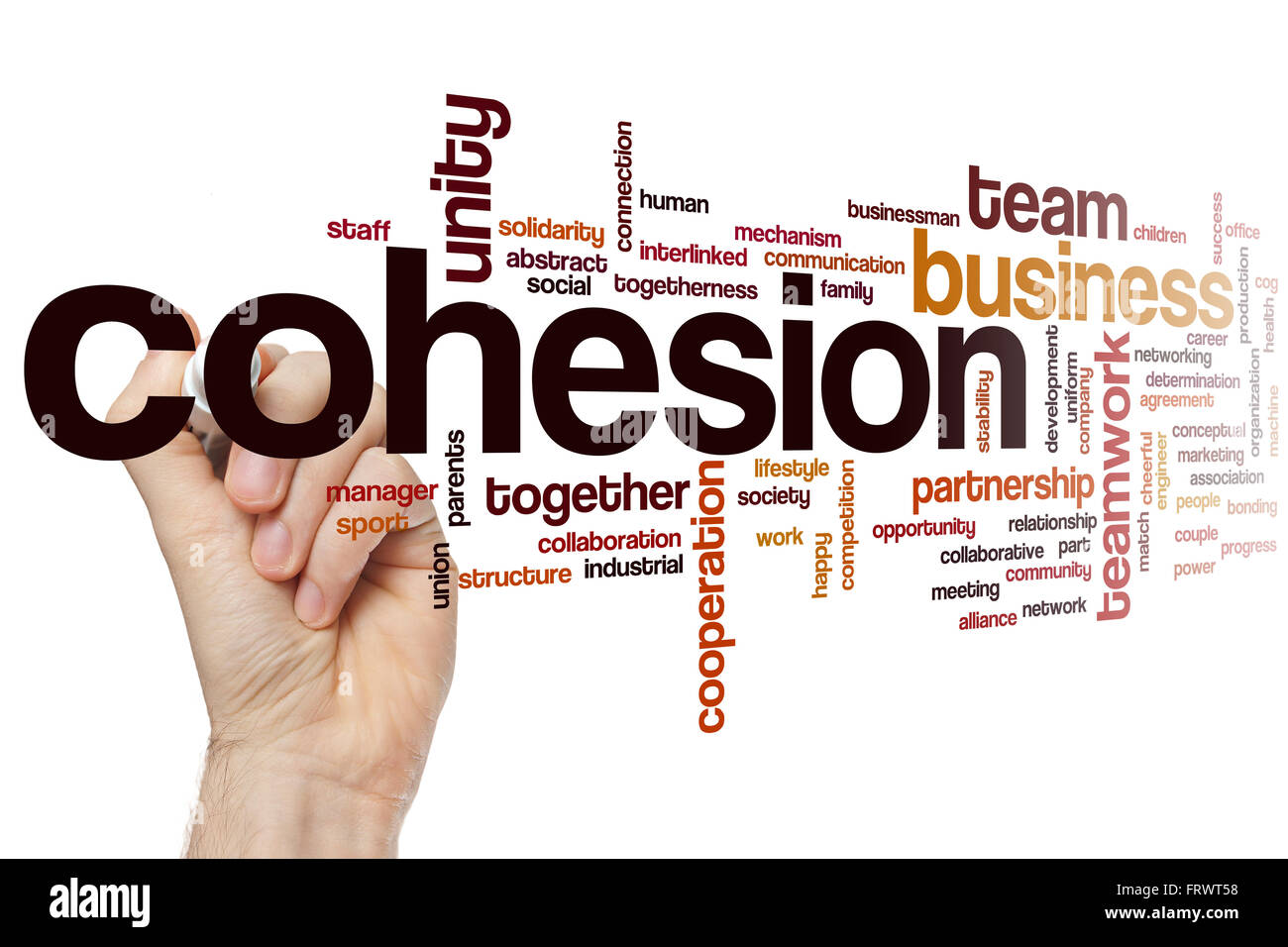 Cohesion concept word cloud background Stock Photo