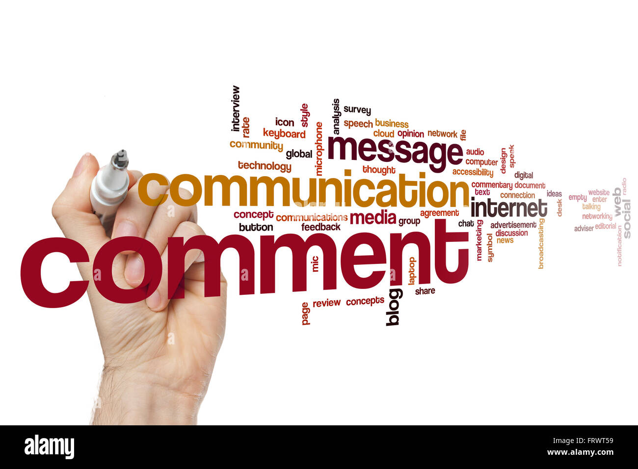 Comment word cloud Stock Photo Alamy