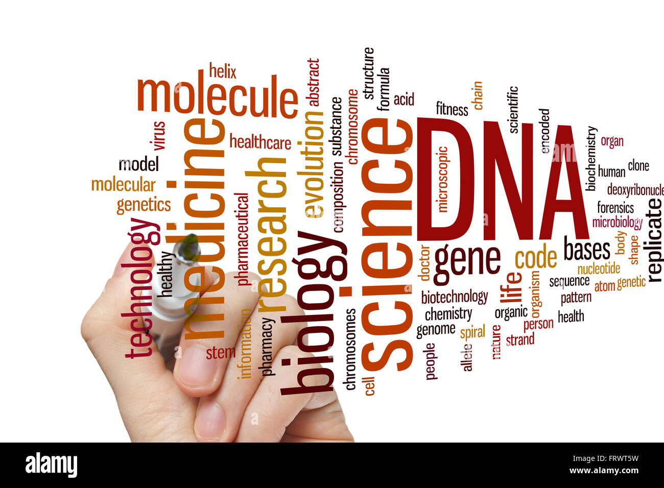 DNA concept word cloud background Stock Photo
