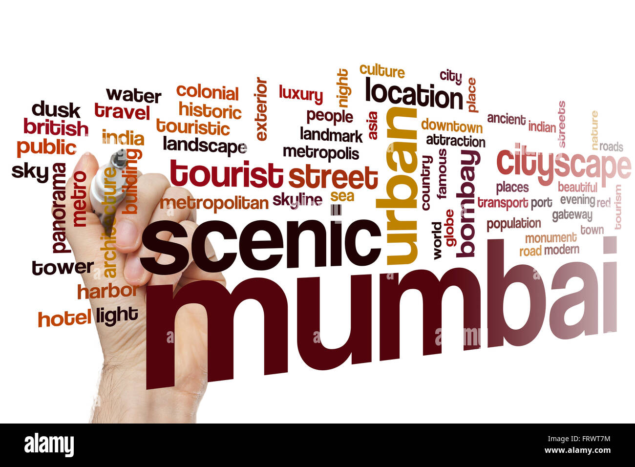 Mumbai word cloud concept Stock Photo
