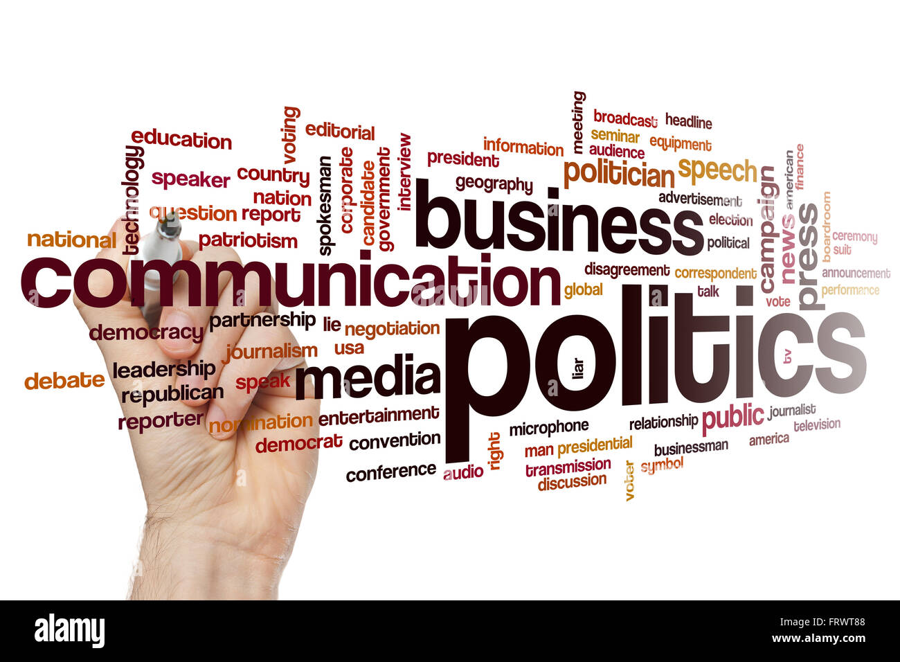 Politics concept word cloud background Stock Photo - Alamy