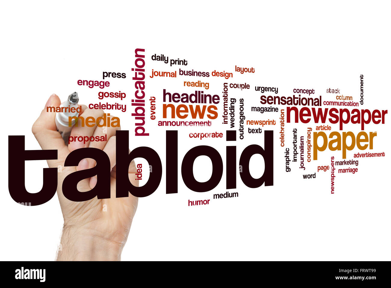 Tabloid word cloud concept Stock Photo