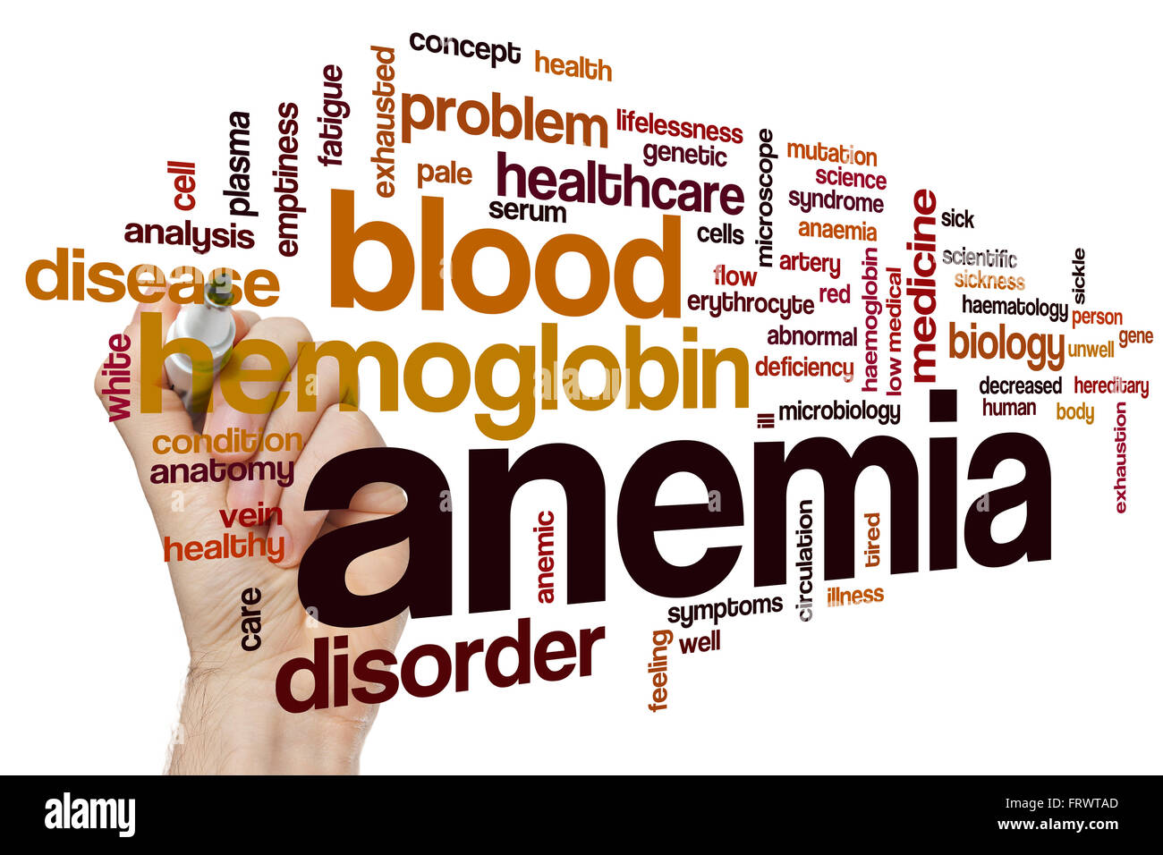 Anemia word cloud concept Stock Photo Alamy