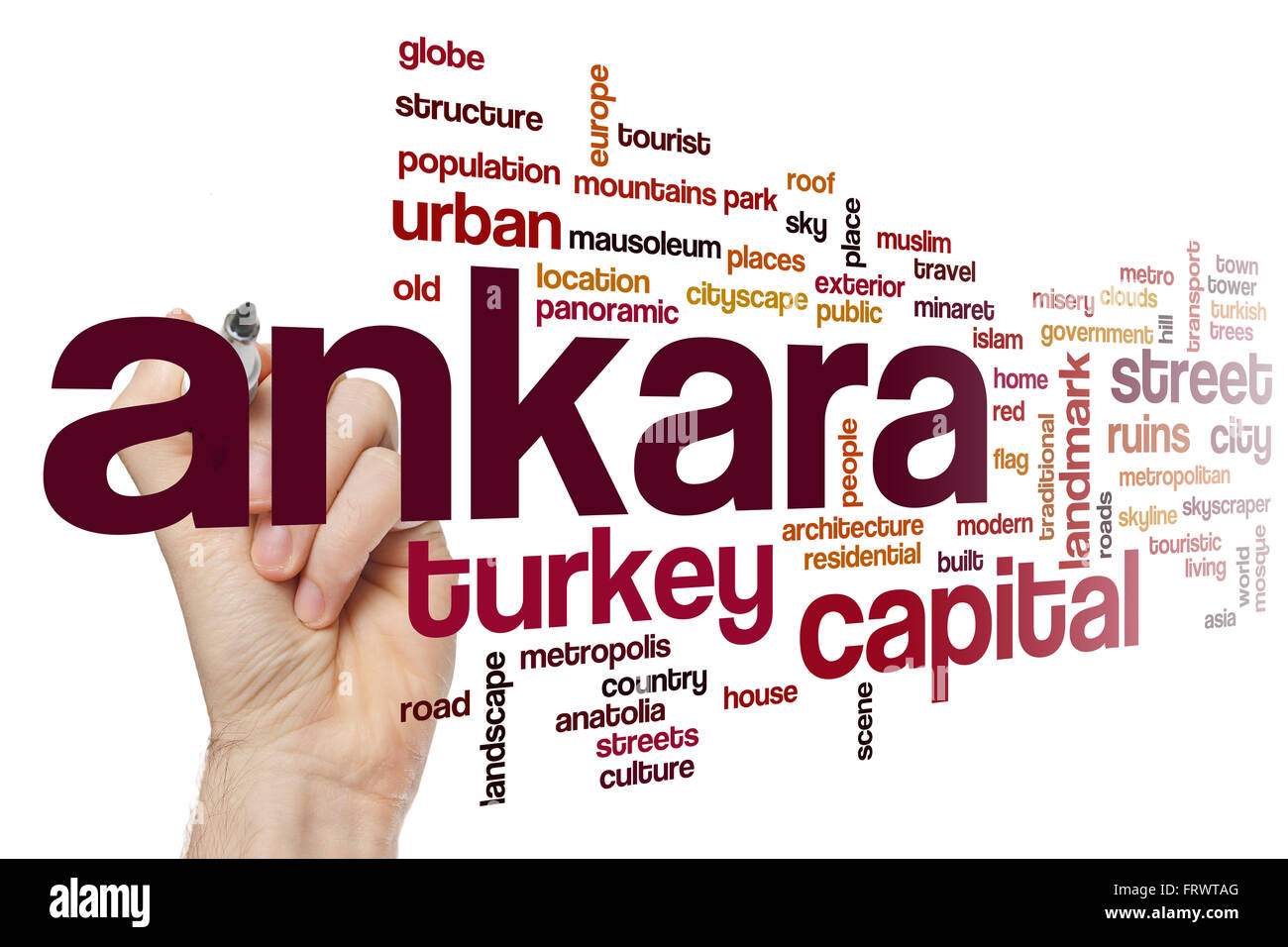 Ankara word cloud concept Stock Photo
