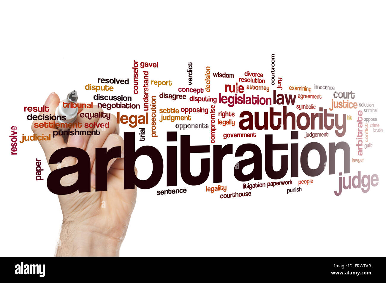 Arbitration word cloud concept Stock Photo