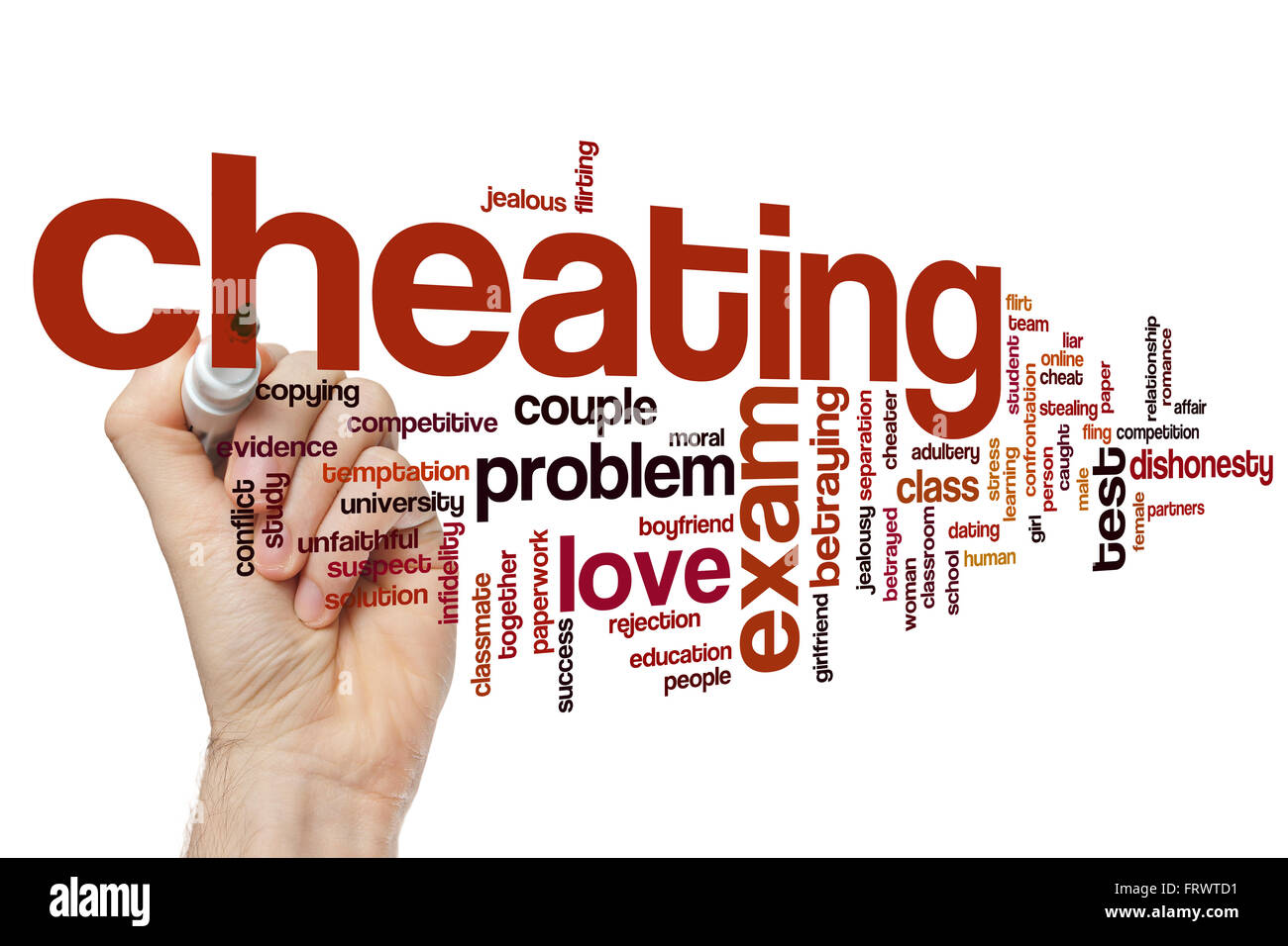 Cheating concept word cloud background Stock Photo