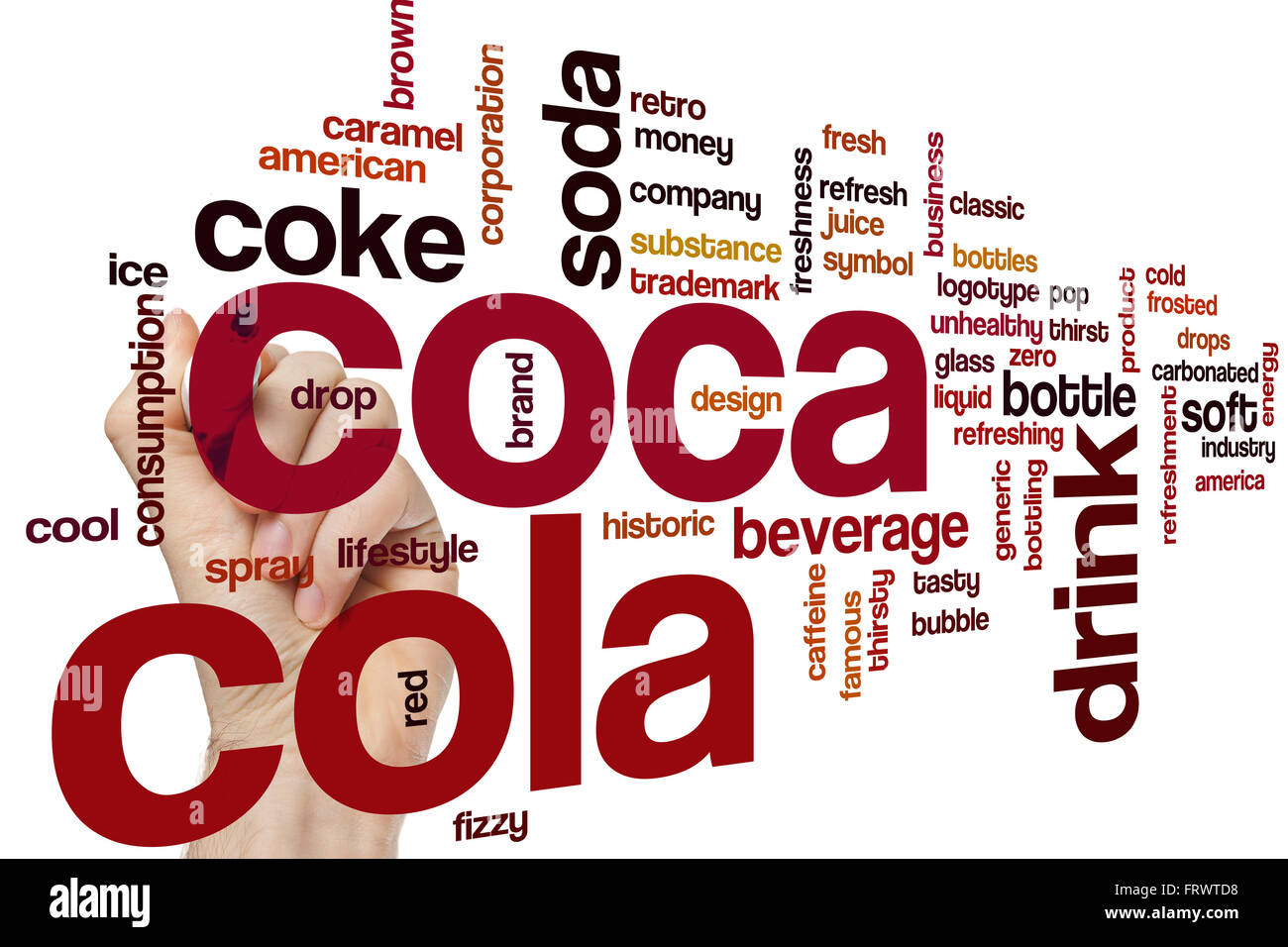 Coca Cola concept word cloud background Stock Photo Alamy