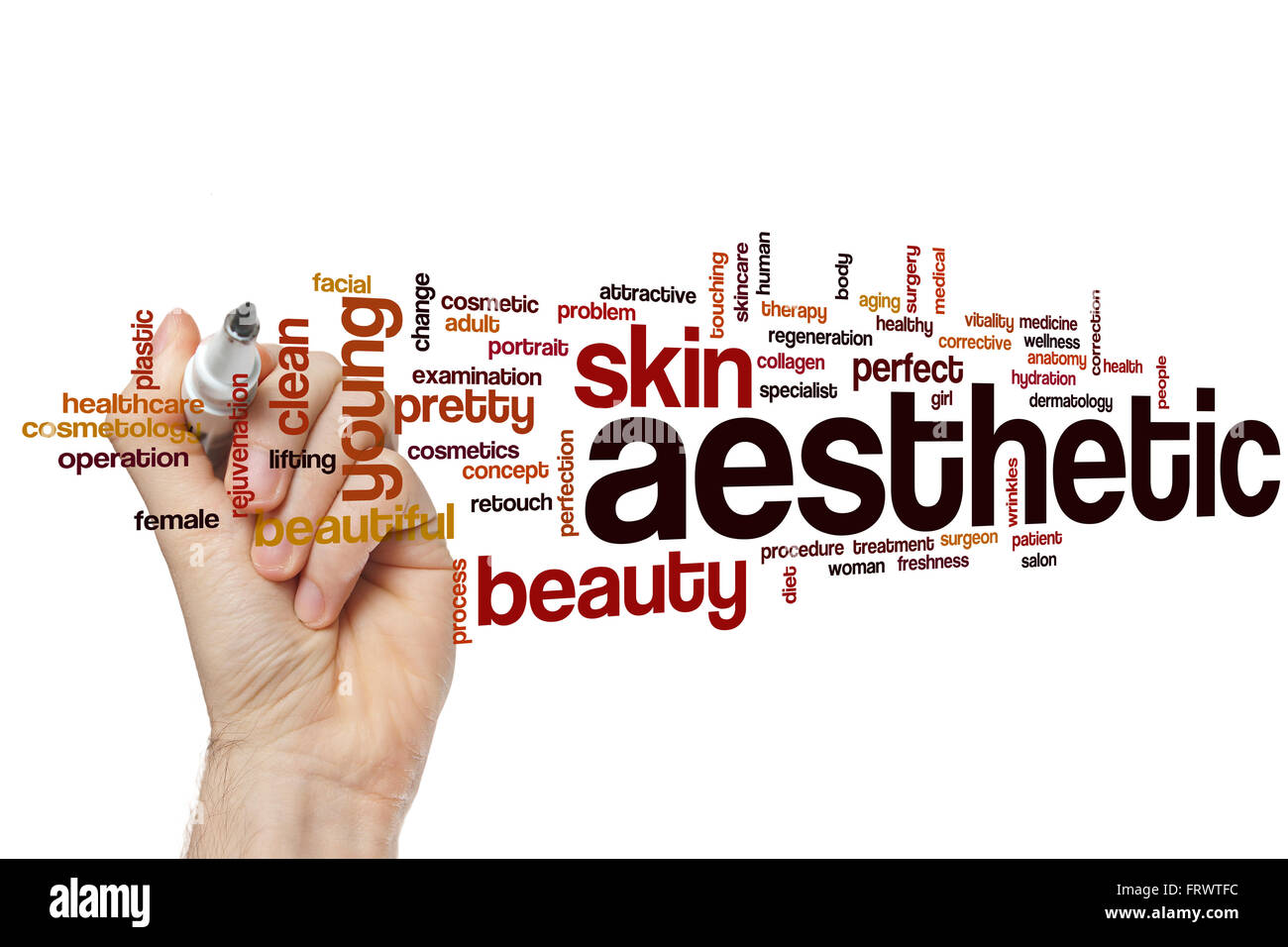 Aesthetic word cloud concept Stock Photo
