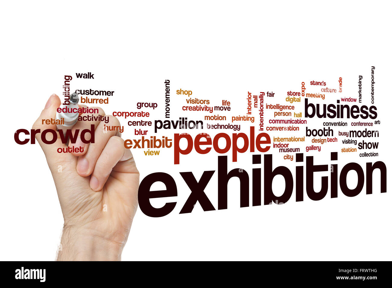 Exhibition word cloud Stock Photo