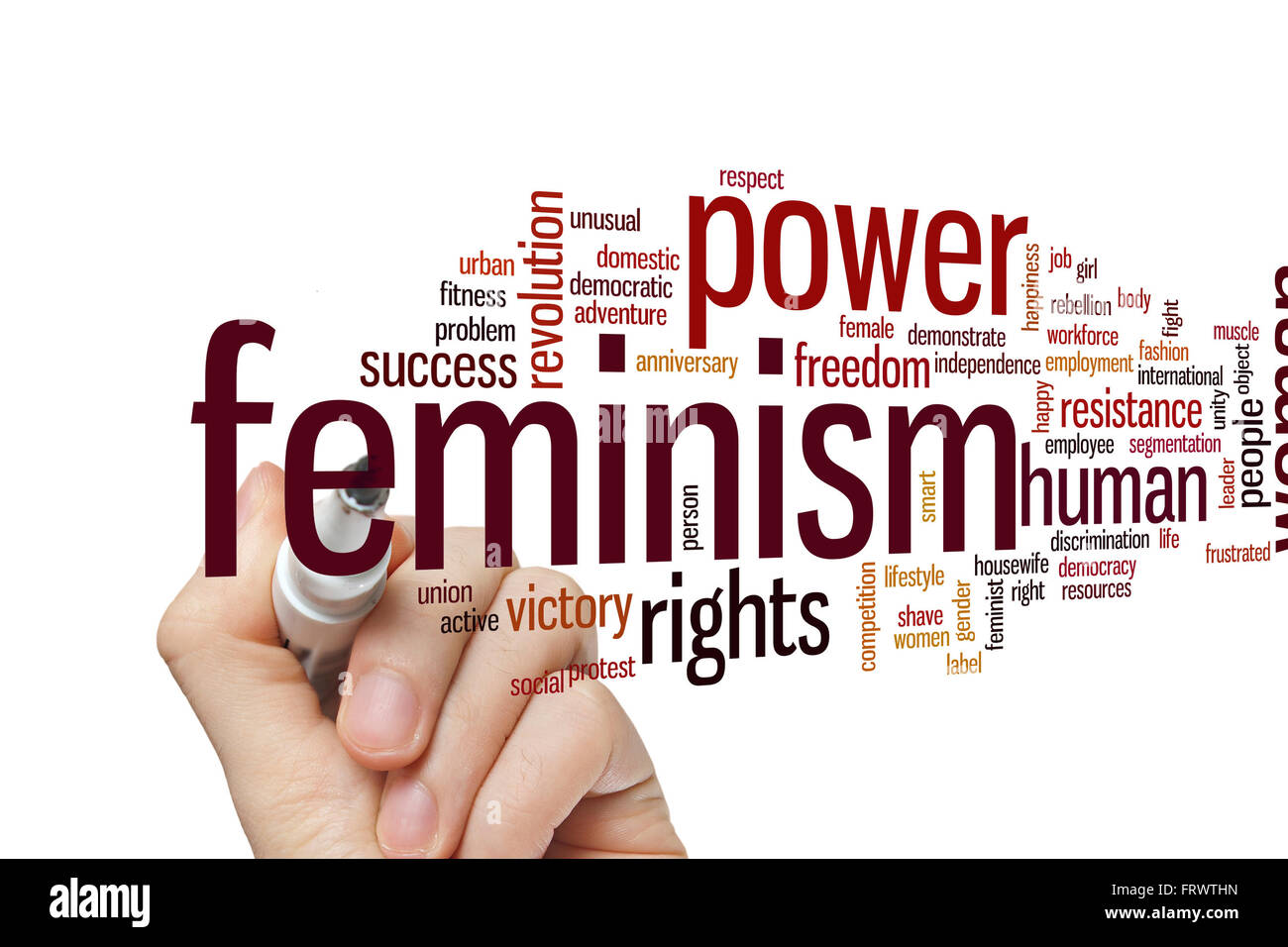 Feminism concept word cloud background Stock Photo
