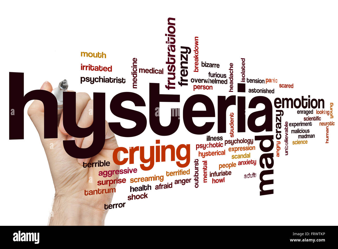 Hysteria concept word cloud background Stock Photo Alamy