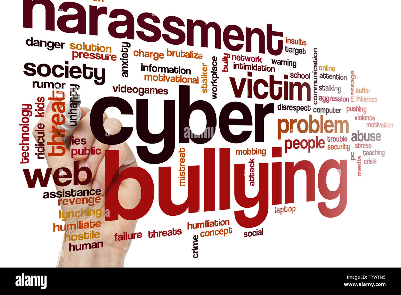 Cyber bullying and online crime concept Royalty Free Vector