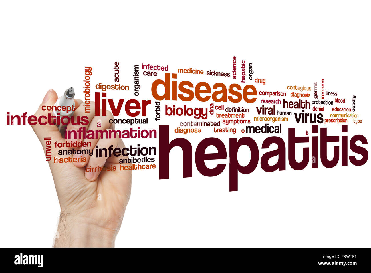 Hepatitis word cloud concept Stock Photo - Alamy