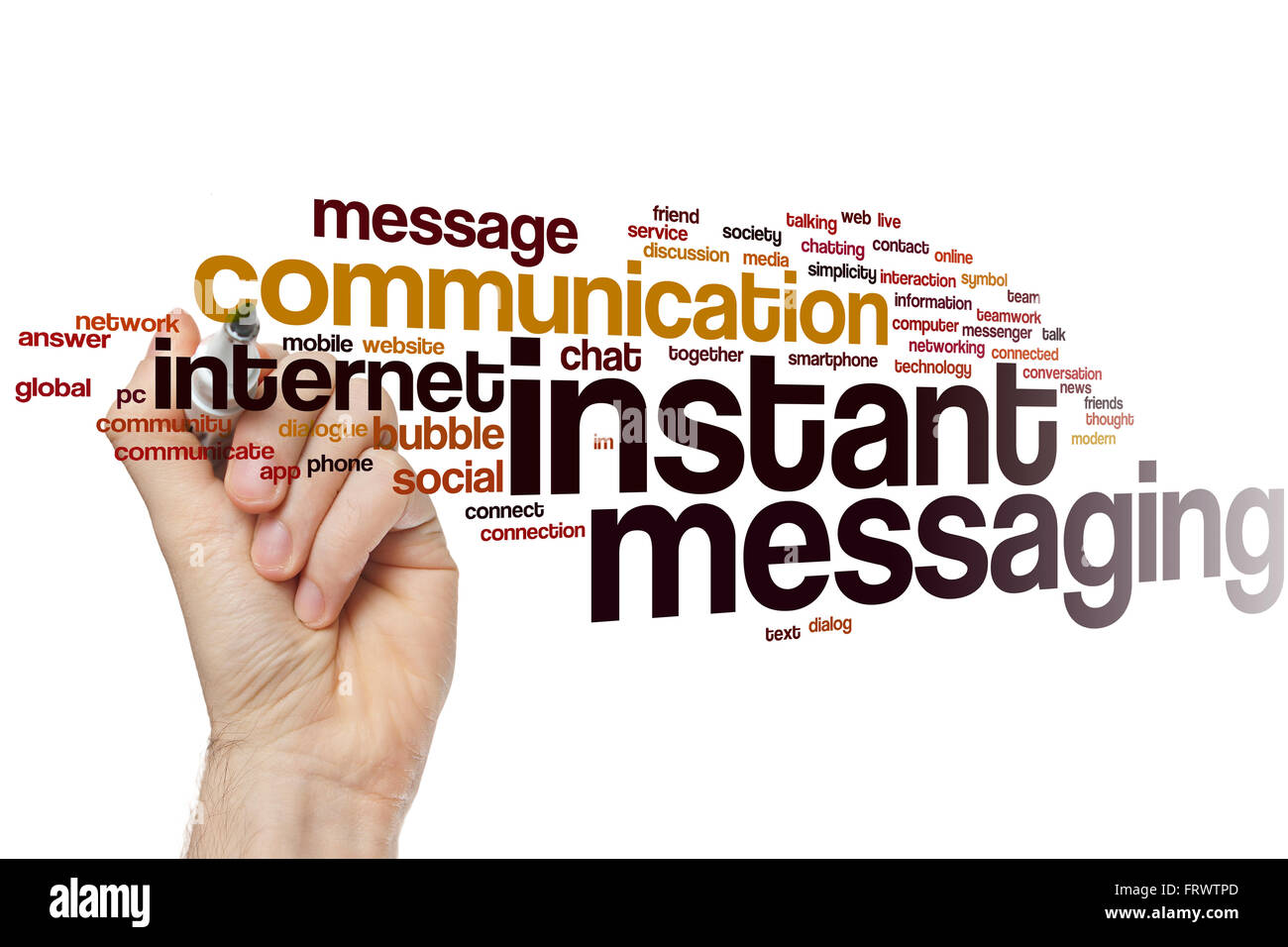 Instant messaging concept word cloud background Stock Photo