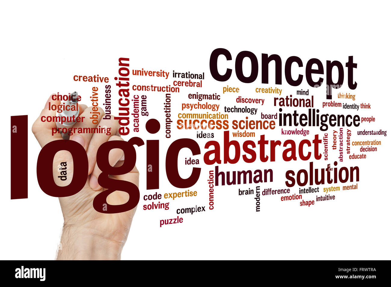 Logic concept word cloud background Stock Photo
