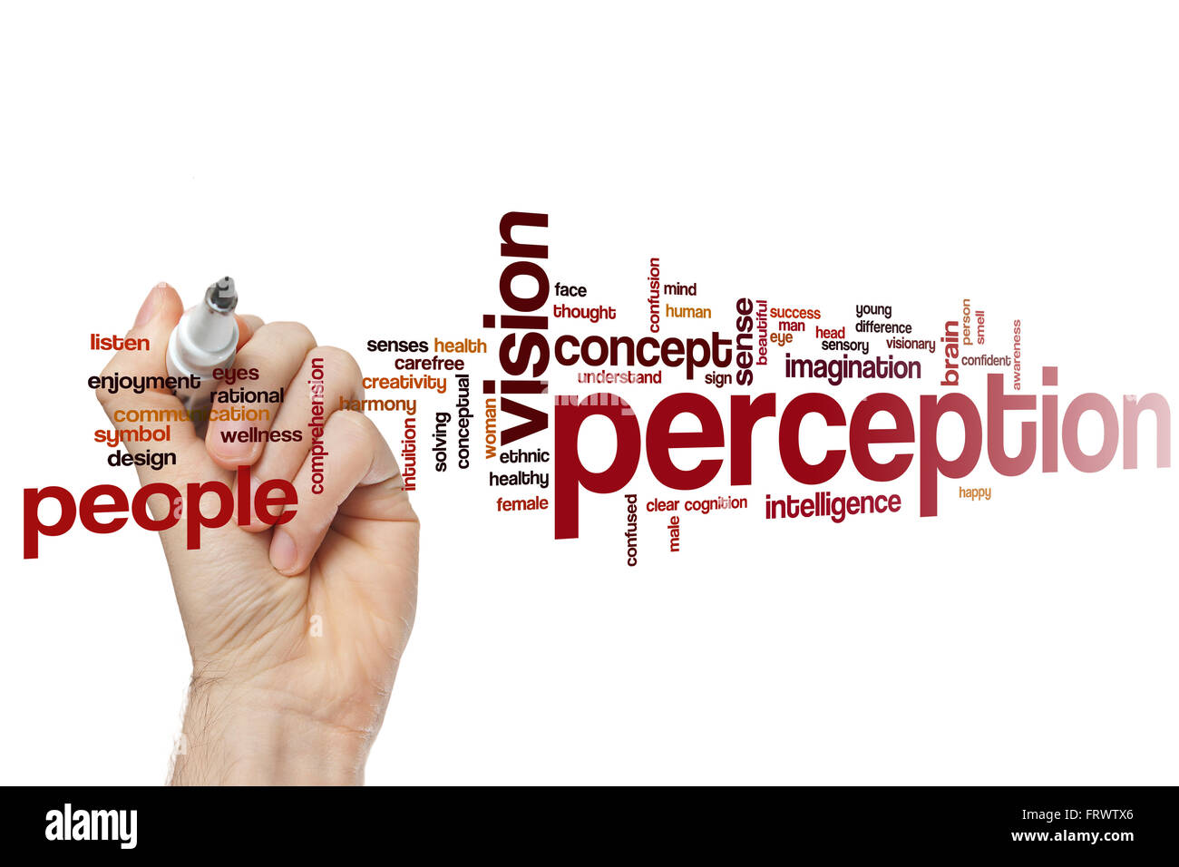 Perception word cloud concept Stock Photo