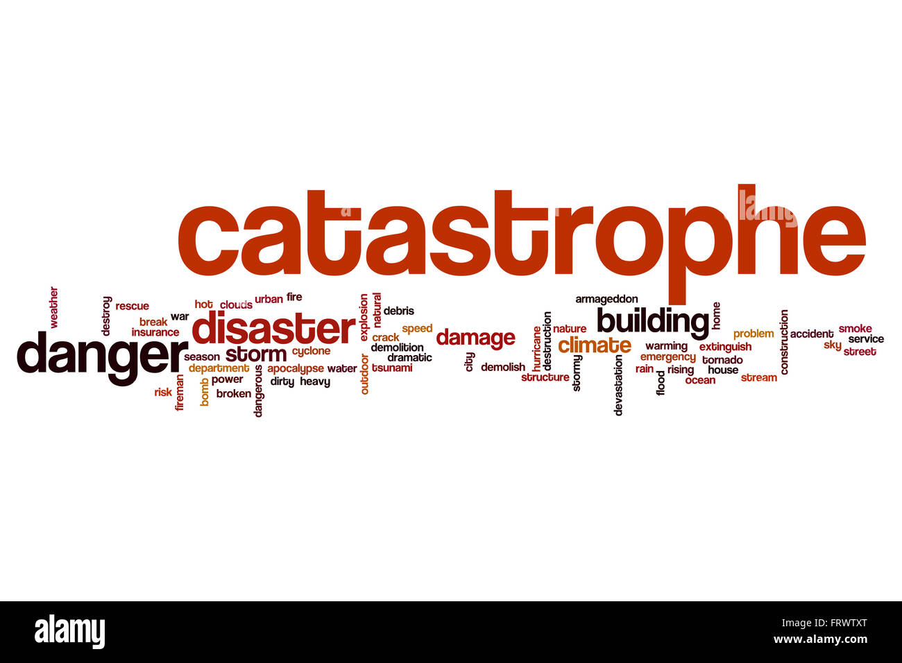 Catastrophe word cloud Stock Photo