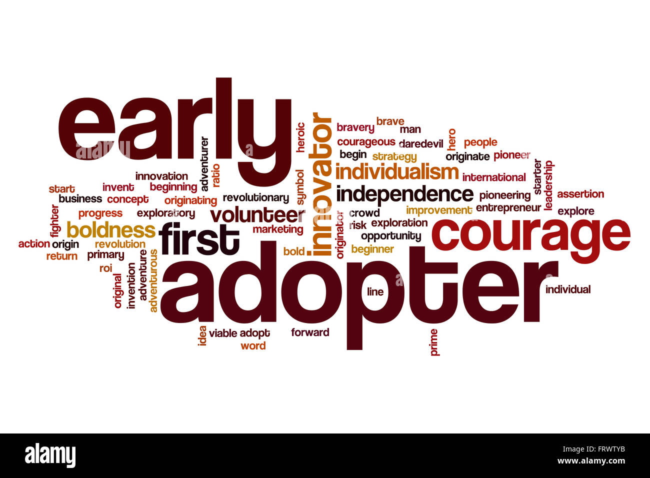 Early adopter word cloud Stock Photo Alamy