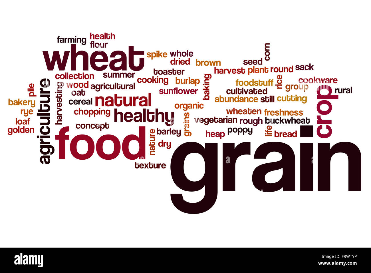 Grain word cloud Stock Photo Alamy