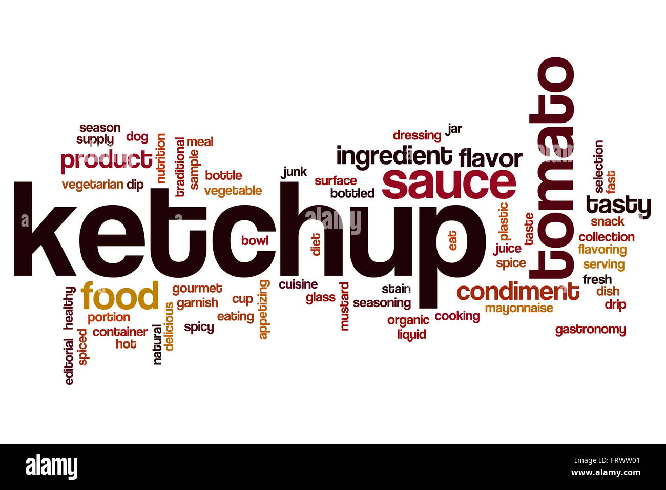 Ketchup word cloud Stock Photo Alamy