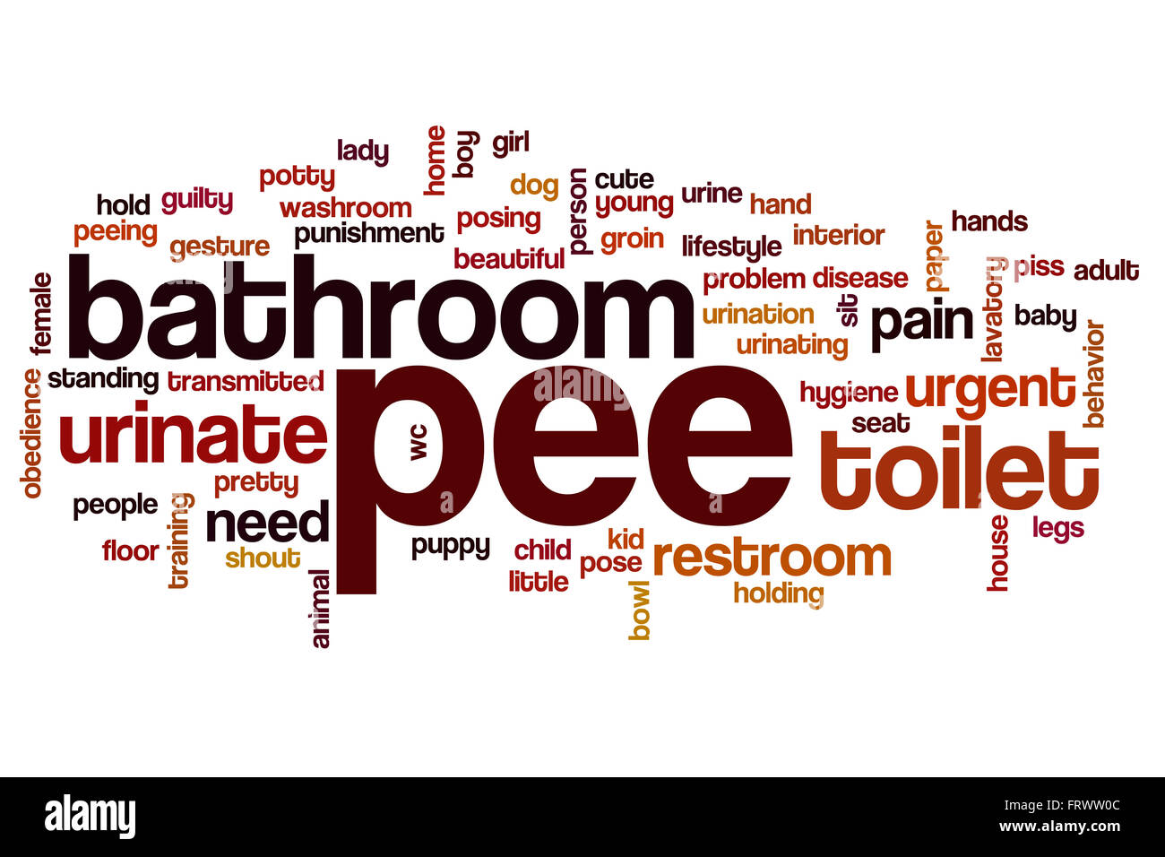 Pee word cloud Stock Photo Alamy