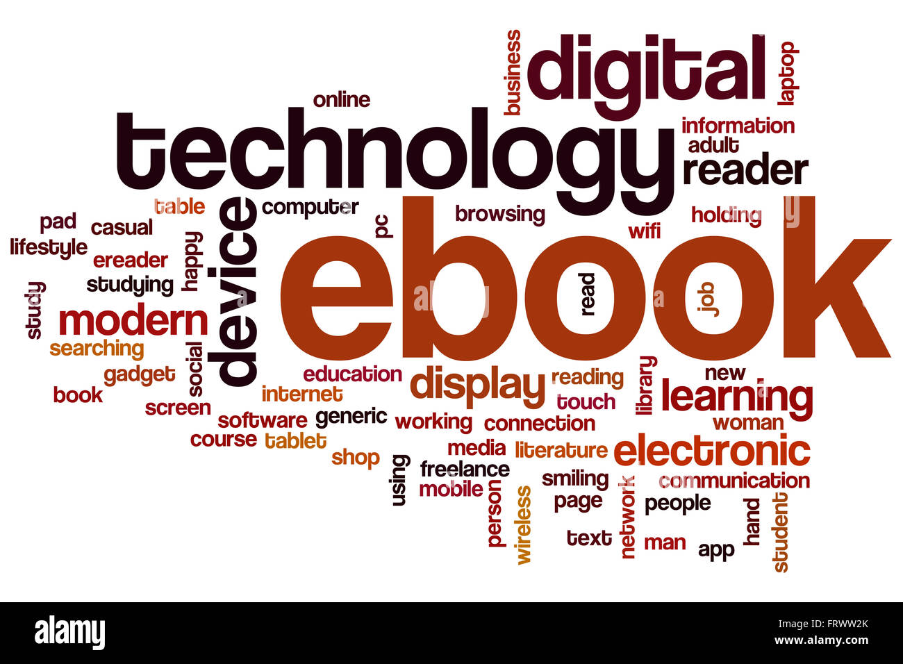 Ebook word cloud Stock Photo Alamy