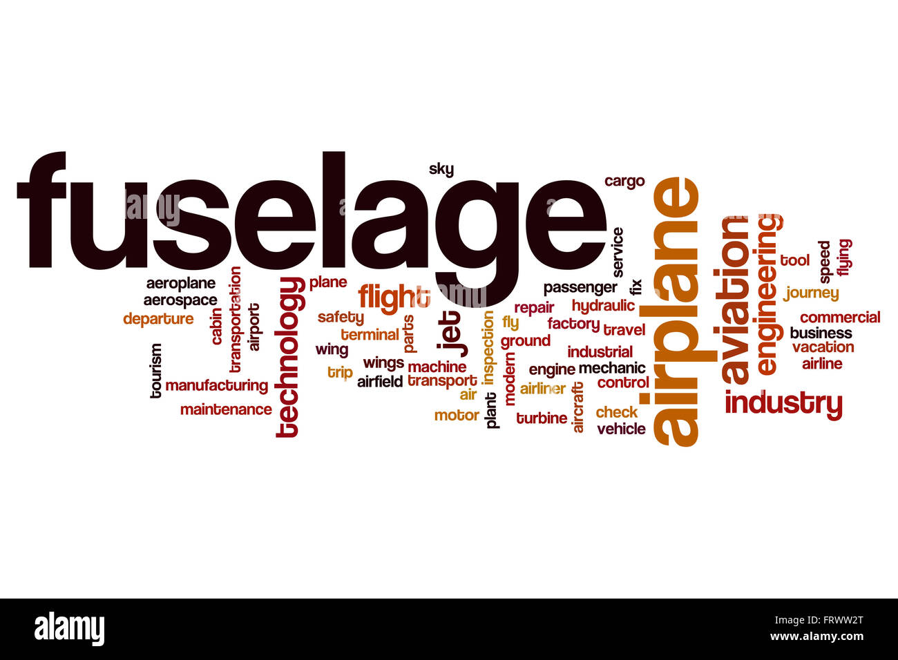 Fuselage word cloud Stock Photo