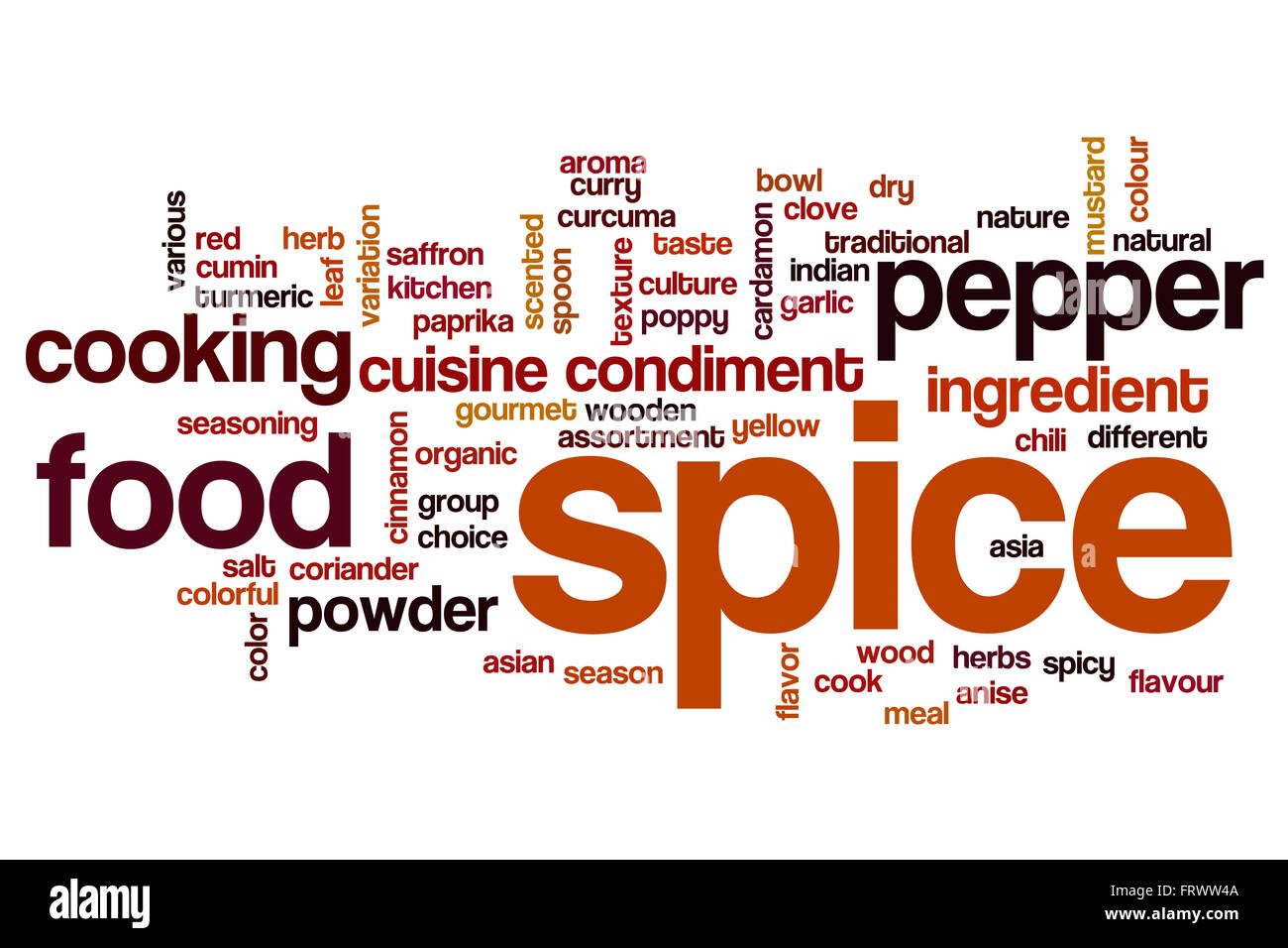 Spice word cloud Stock Photo Alamy