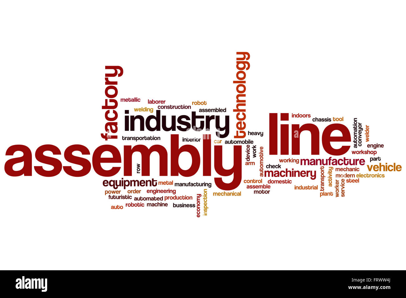 Assembly line word cloud Stock Photo