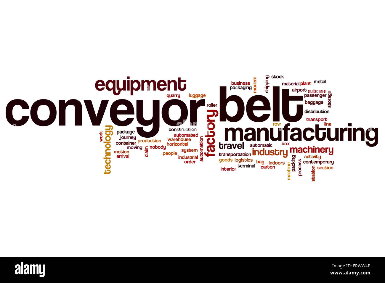 Conveyor belt word cloud Stock Photo Alamy