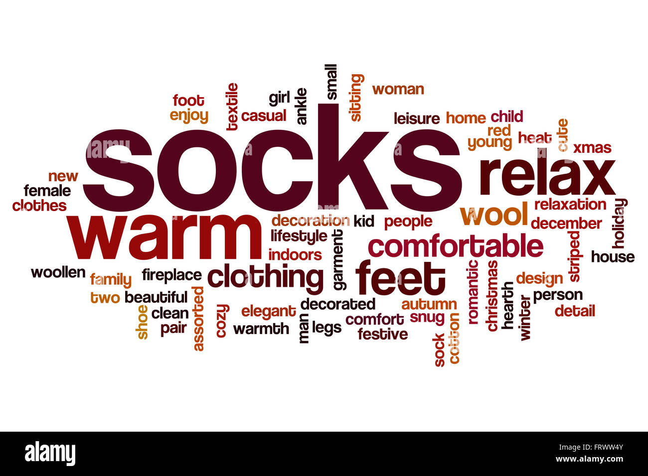Socks word cloud Stock Photo Alamy