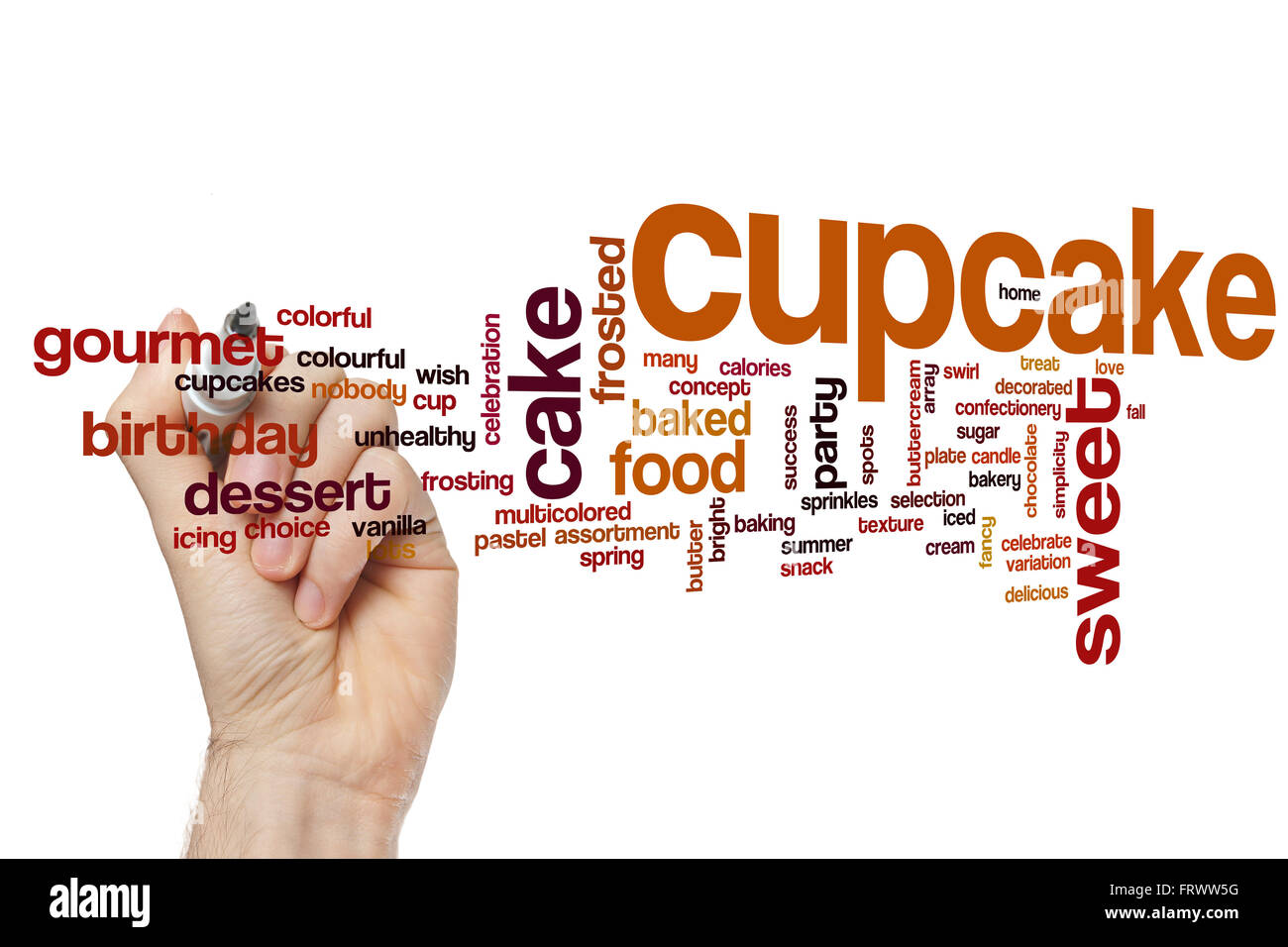 Cupcake word cloud Stock Photo