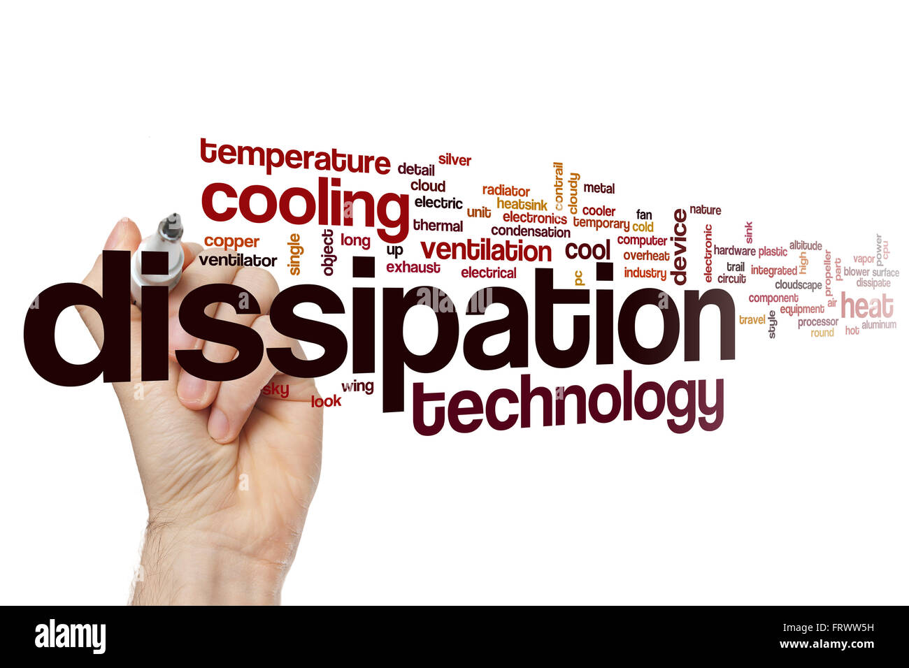 Dissipation word cloud Stock Photo