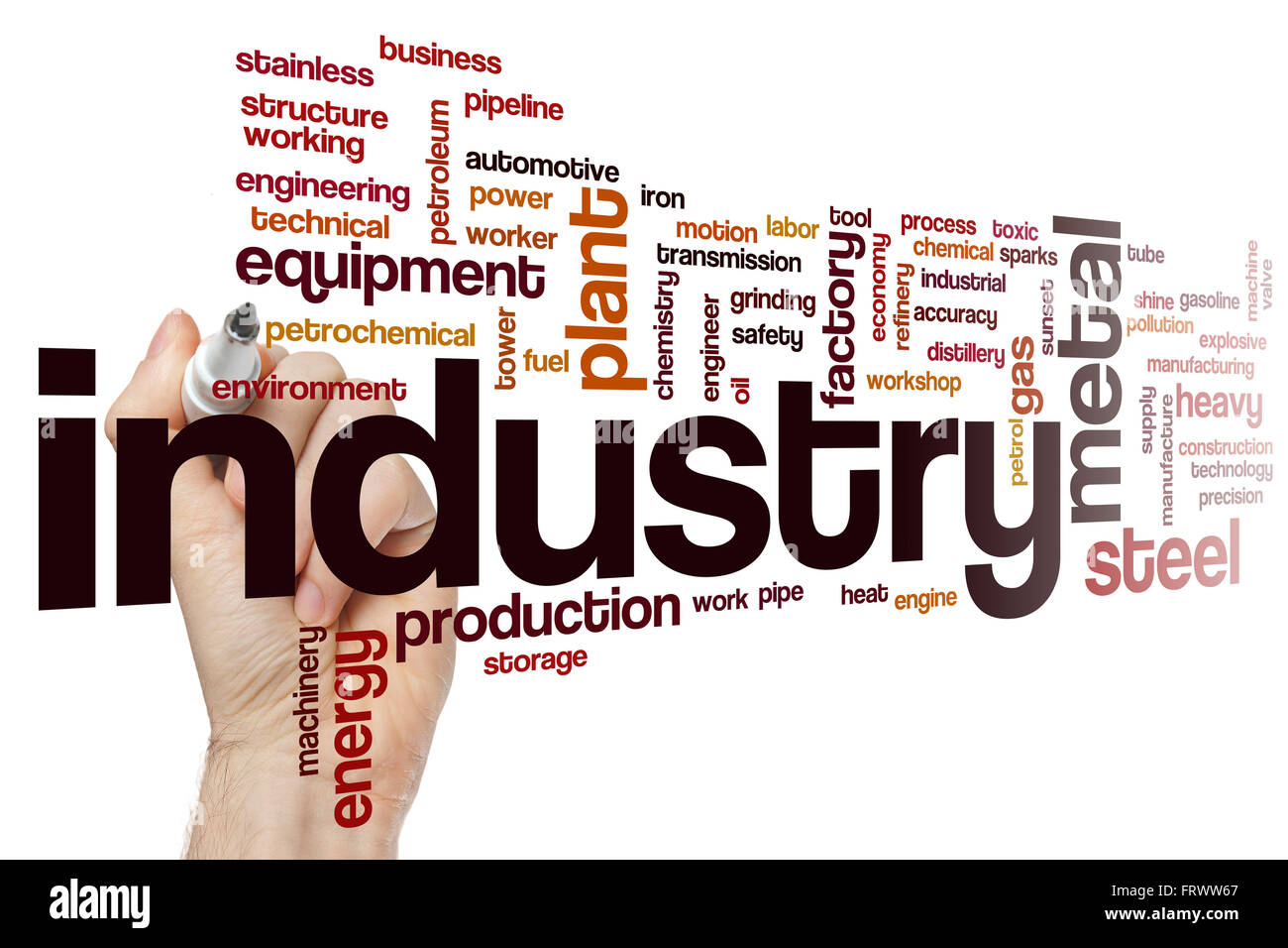Industry word cloud Stock Photo