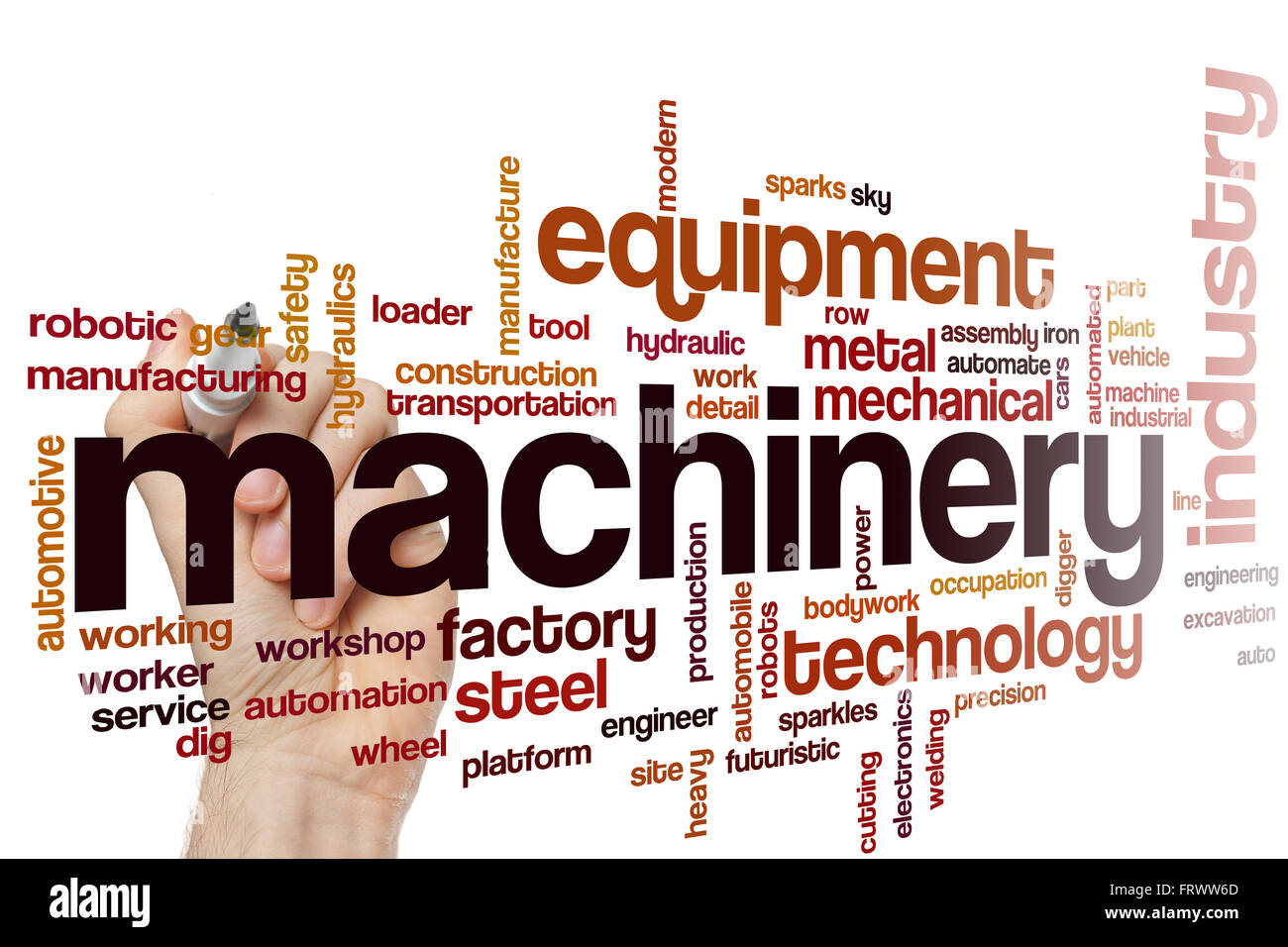 Machinery word cloud Stock Photo